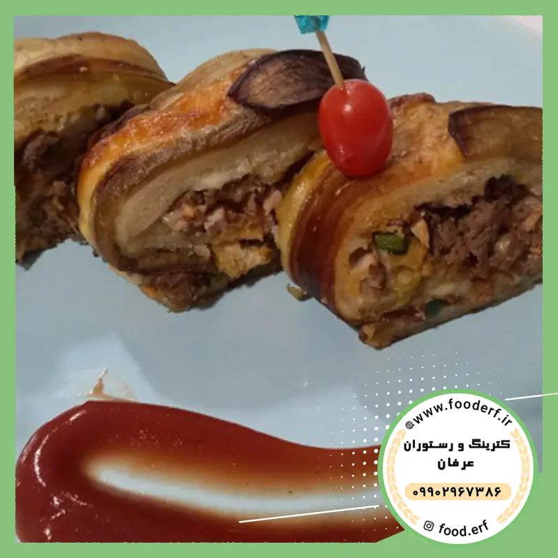 رولت بادمجان با گوشت